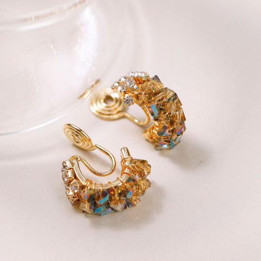 スターダスト フープイヤリング【ノンホール(フラットタイプ)】