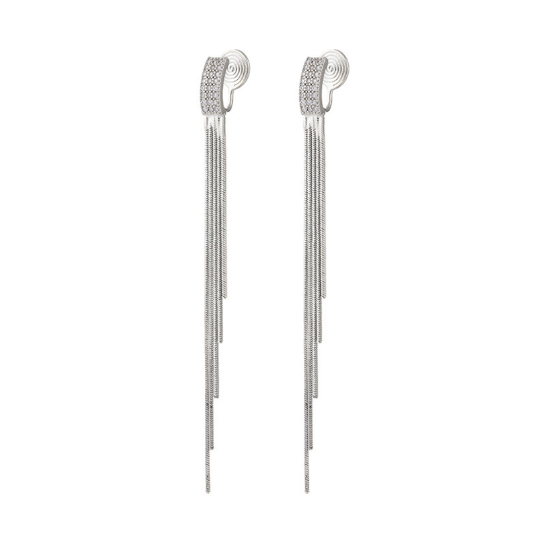 【新作|3/25(水)〜】ロングタッセルイヤリング【ノンホール(フラットタイプ)】