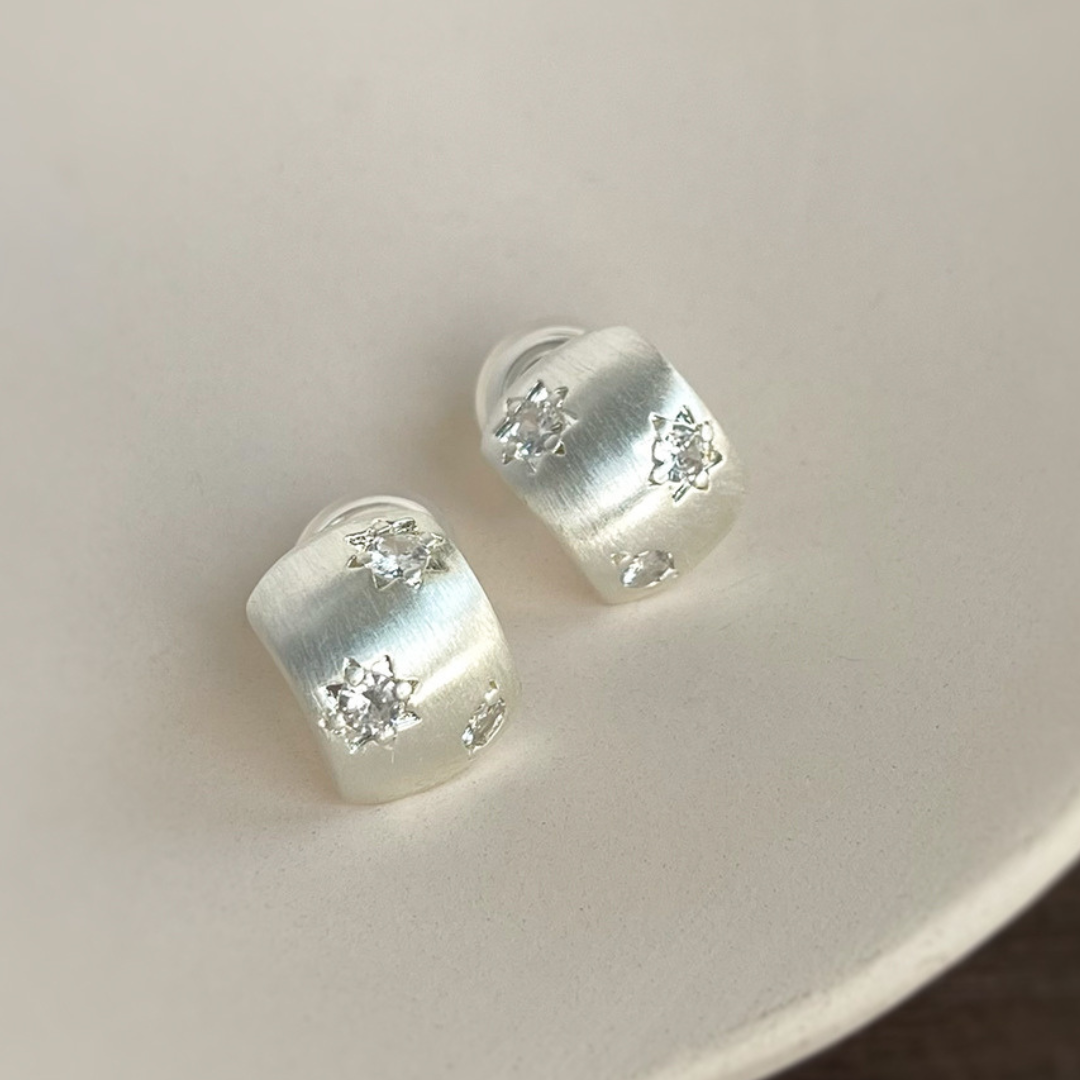 【予約販売|10/30(木)〜発送】スターマットフープイヤリング【ノンホール(スプリングタイプ)】