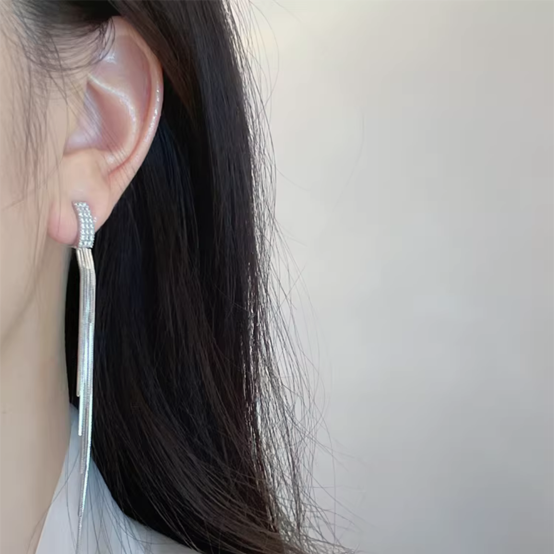 【新作｜3/25(水)〜】ロングタッセルイヤリング【ノンホール（フラットタイプ）】