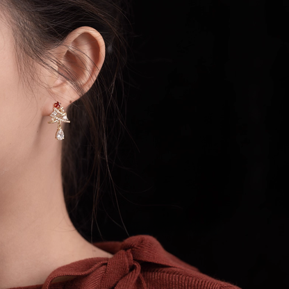 【新作｜12/14(日)〜】クリスマスツリージュエルイヤリング【ノンホール（フラットタイプ）】