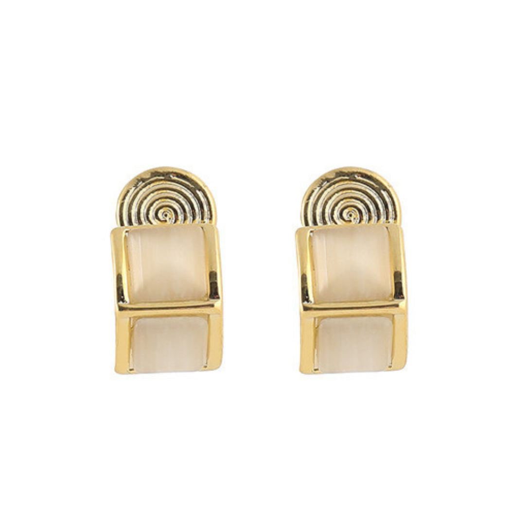 ニュアンススクエアイヤリング【ノンホール（フラットタイプ）】