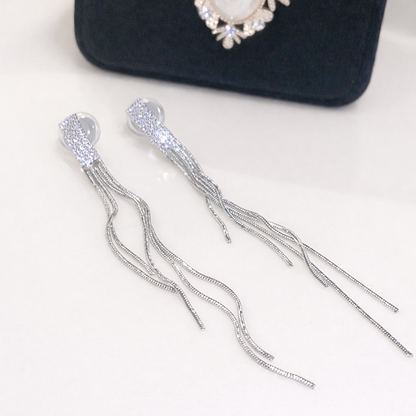 【新作｜3/25(水)〜】ロングタッセルイヤリング【ノンホール（フラットタイプ）】