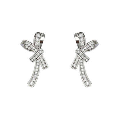 【新作｜1/19(月)〜】シンメトリーリボンイヤリング【ノンホール（フラットタイプ）】