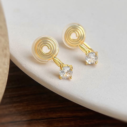 【新作｜3/25(水)〜】一粒ストーンイヤリング【ノンホール（スプリングタイプ）】