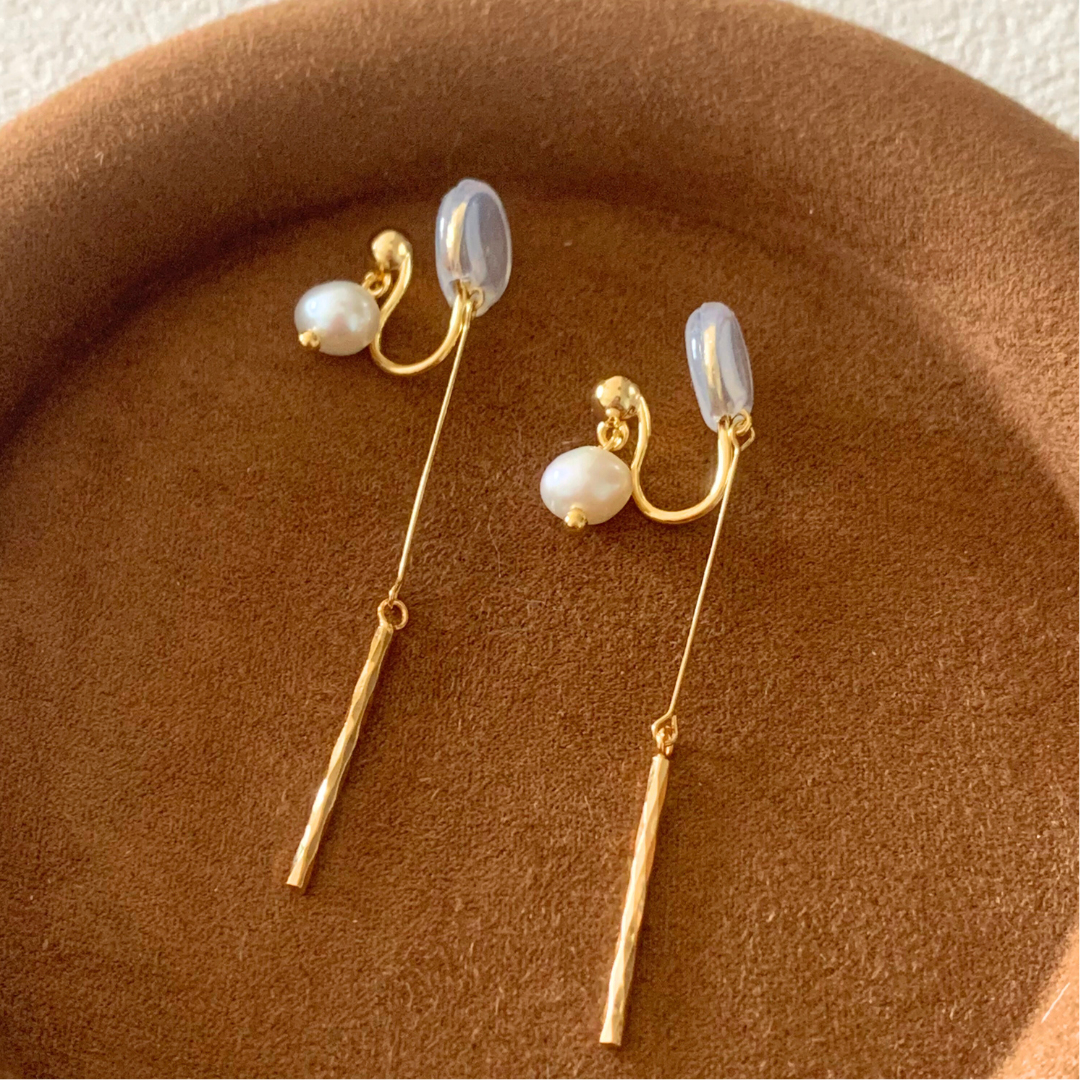 【新作｜1/19(月)〜】天然淡水パール × ロングチェーン【ノンホール（フラットタイプ）】