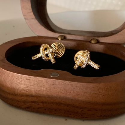 【新作｜12/3(月)〜】ハートノットイヤリング【ノンホール(フラットタイプ)】