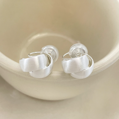 【予約販売｜10/30(木)〜発送】マットツイストイヤリング【ノンホール(スプリングタイプ)】