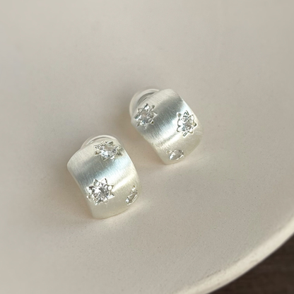 【予約販売｜10/30(木)〜発送】スターマットフープイヤリング【ノンホール(スプリングタイプ)】