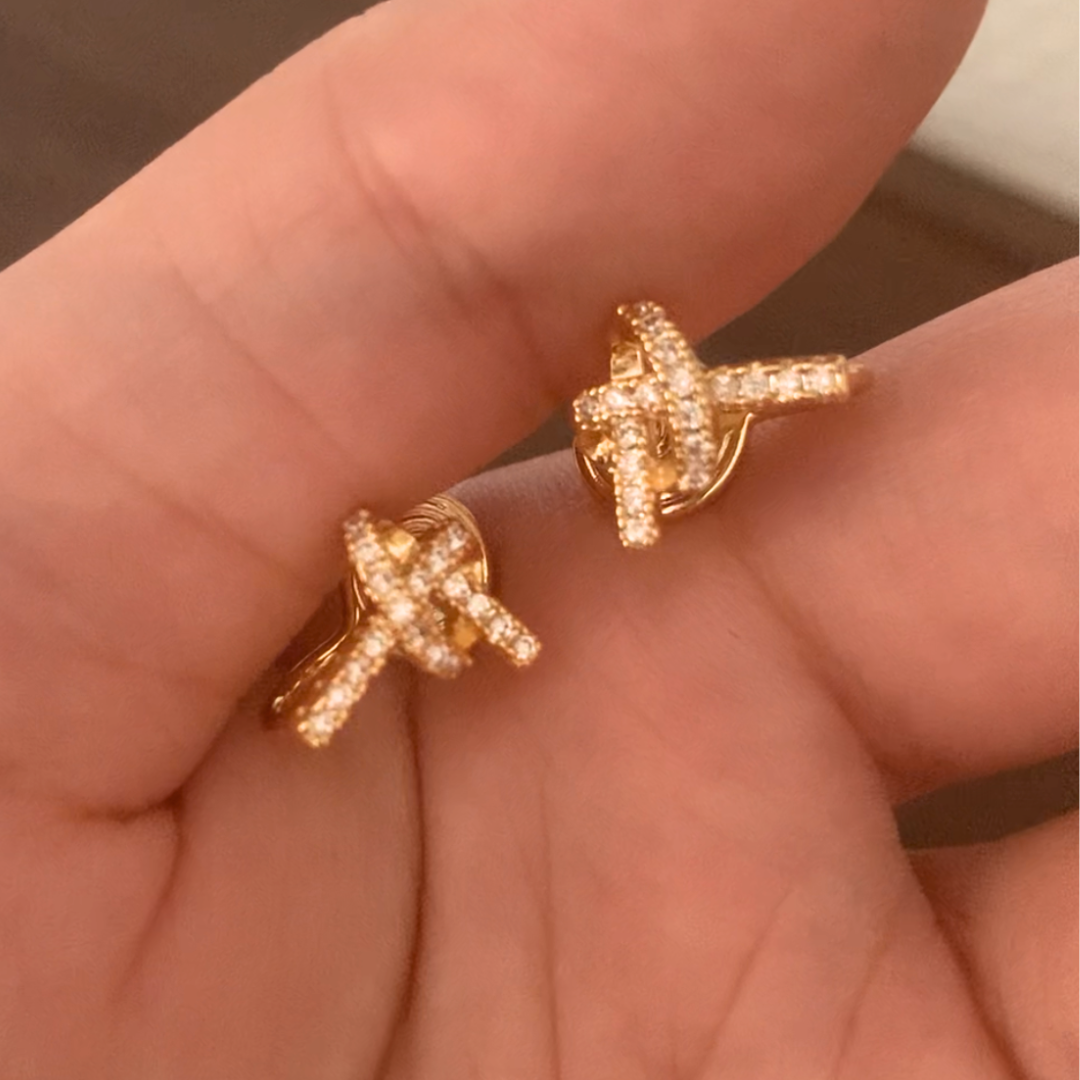 【新作｜12/3(月)〜】ハートノットイヤリング【ノンホール(フラットタイプ)】