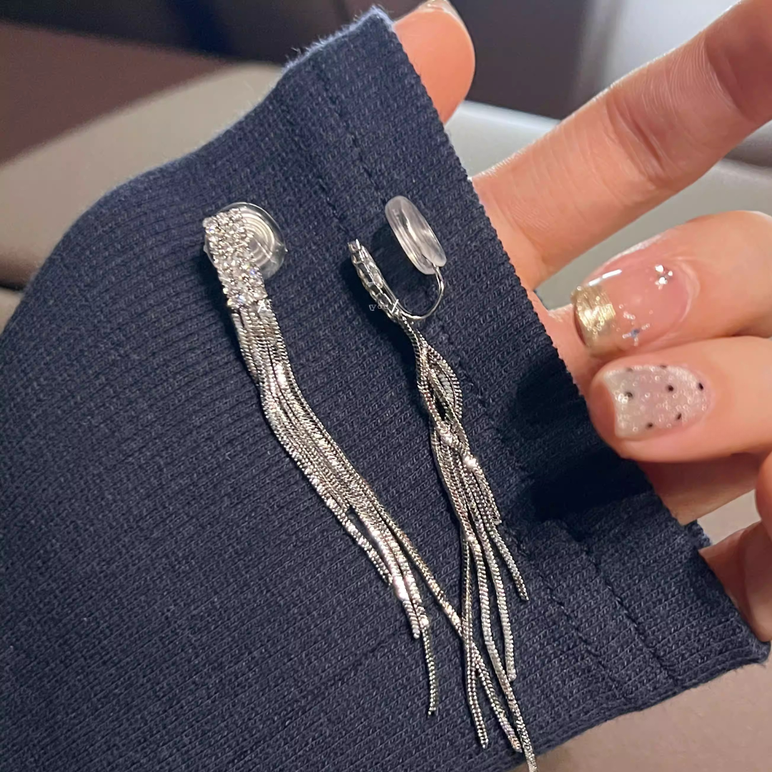 【新作｜3/25(水)〜】ロングタッセルイヤリング【ノンホール（フラットタイプ）】