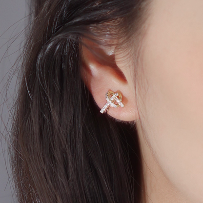 【新作｜12/3(月)〜】ハートノットイヤリング【ノンホール(フラットタイプ)】