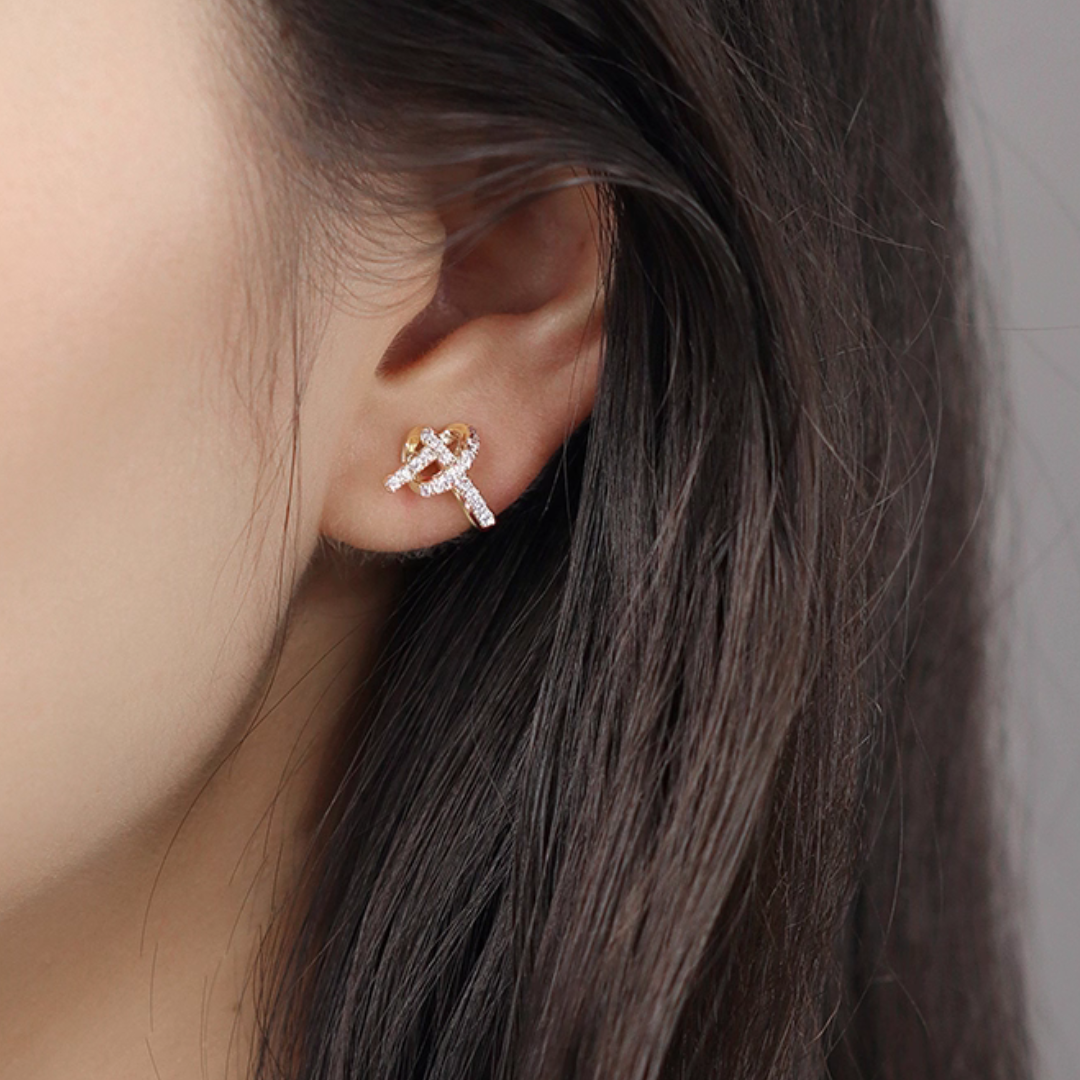 【新作｜12/3(月)〜】ハートノットイヤリング【ノンホール(フラットタイプ)】