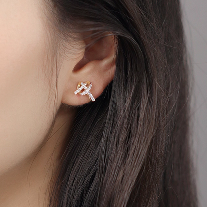 【新作｜12/3(月)〜】ハートノットイヤリング【ノンホール(フラットタイプ)】