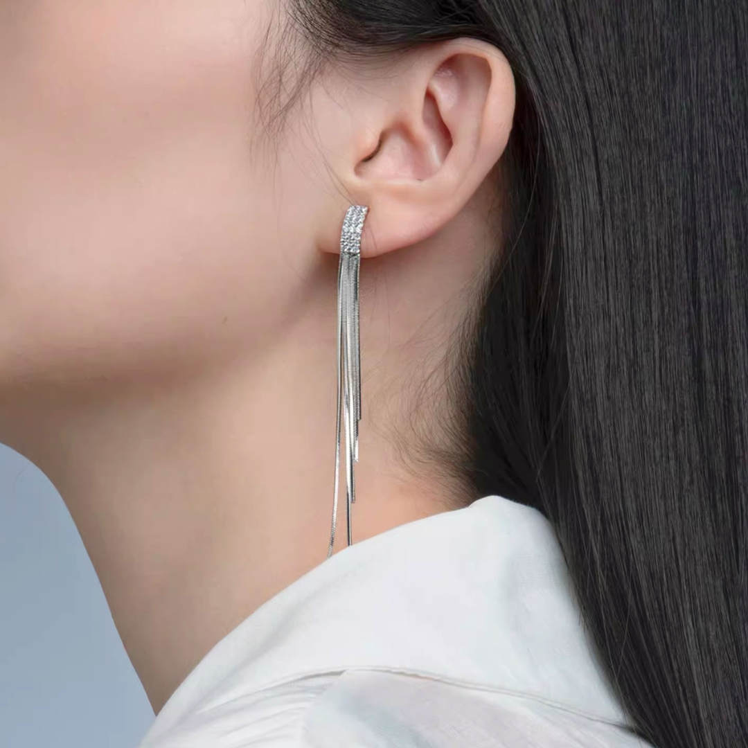 【新作｜3/25(水)〜】ロングタッセルイヤリング【ノンホール（フラットタイプ）】