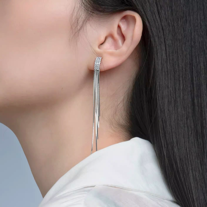 【新作｜3/25(水)〜】ロングタッセルイヤリング【ノンホール（フラットタイプ）】