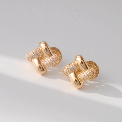 【新作｜12/3(月)〜】クロスチェーンイヤリング【ノンホール（フラットタイプ）】